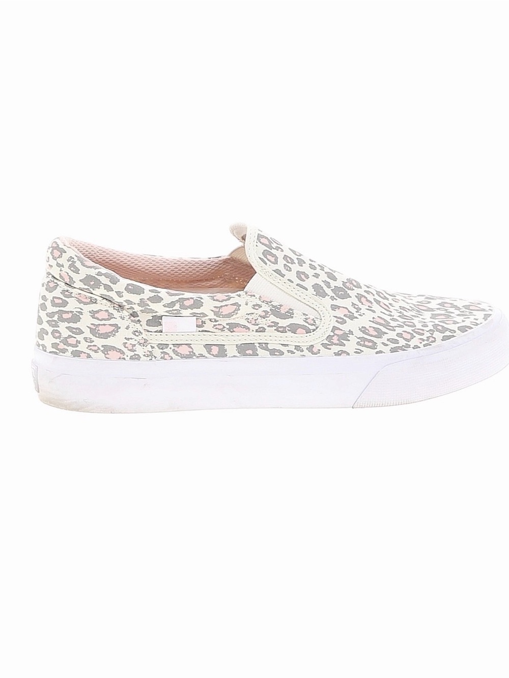 DC Slip-On Leopard Print Sneakers - White/Pink